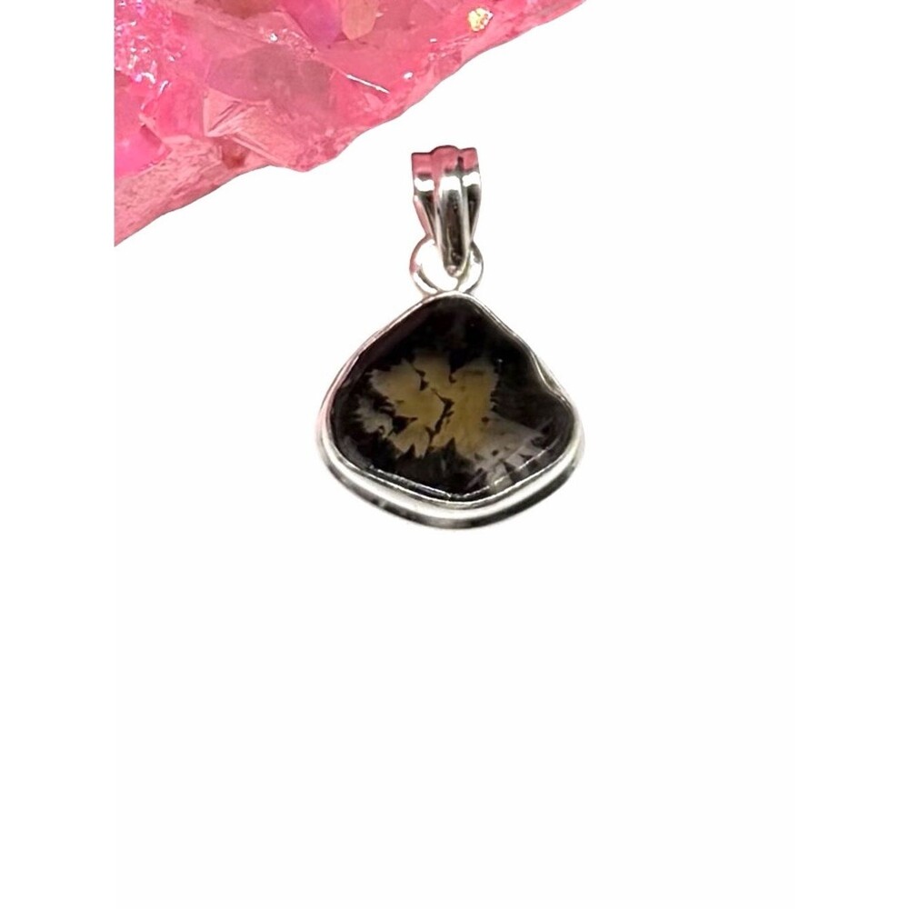 Super 7 Cacoxenite Necklace Pendant Solid 925 Sterling Silver